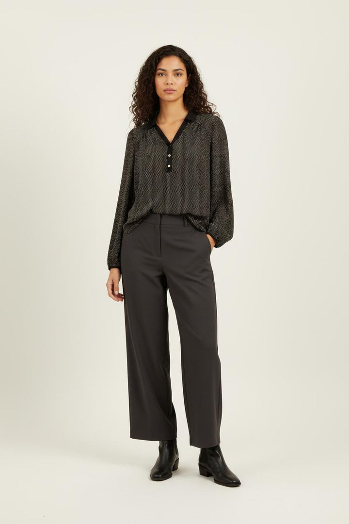 Blouse noire à pois - Taille S/36