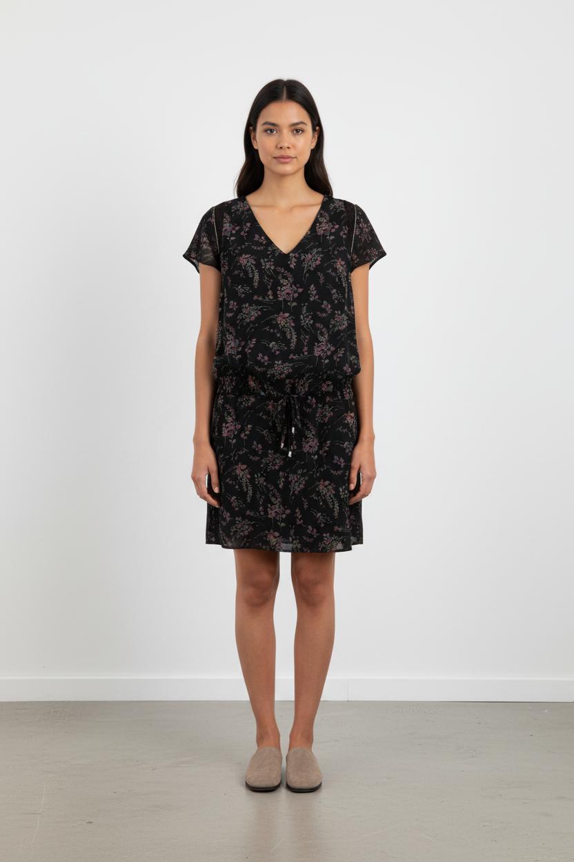 Robe noire à motifs - Taille S/36