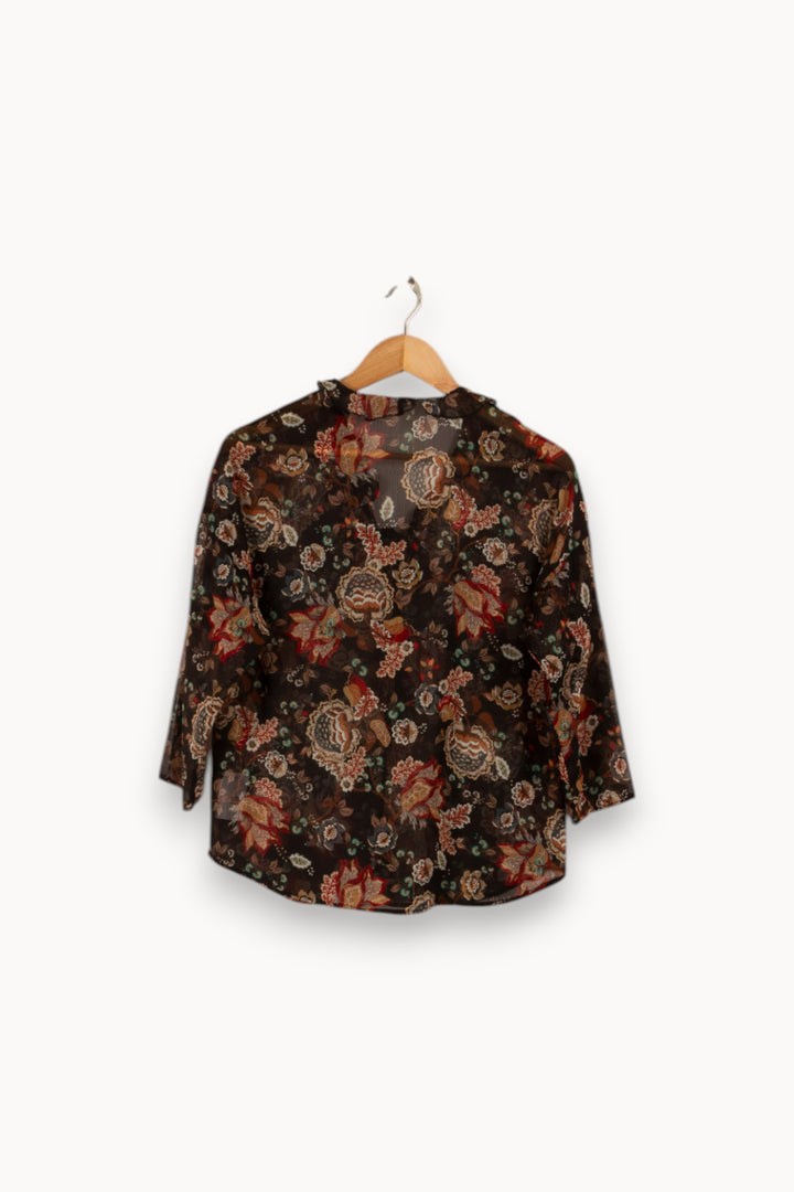 Chemise noire à motifs - Taille M/38 de la marque One Step | PARAD33519 - Vendu par Paradigme - Image 3