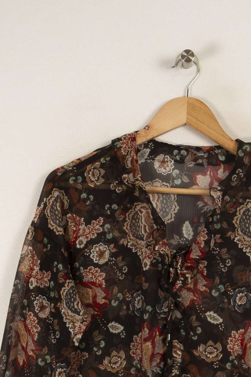 Chemise noire à motifs - Taille M/38 de la marque One Step | PARAD33519 - Vendu par Paradigme - Image 2