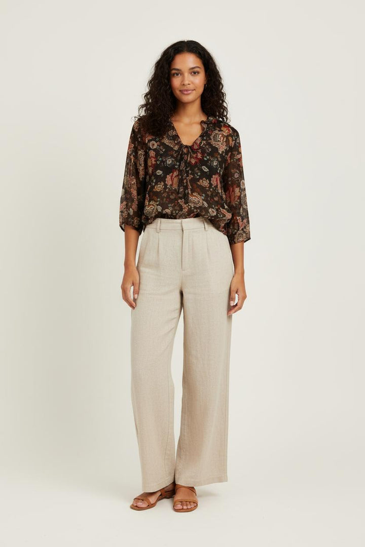Chemise noire à motifs - Taille M/38