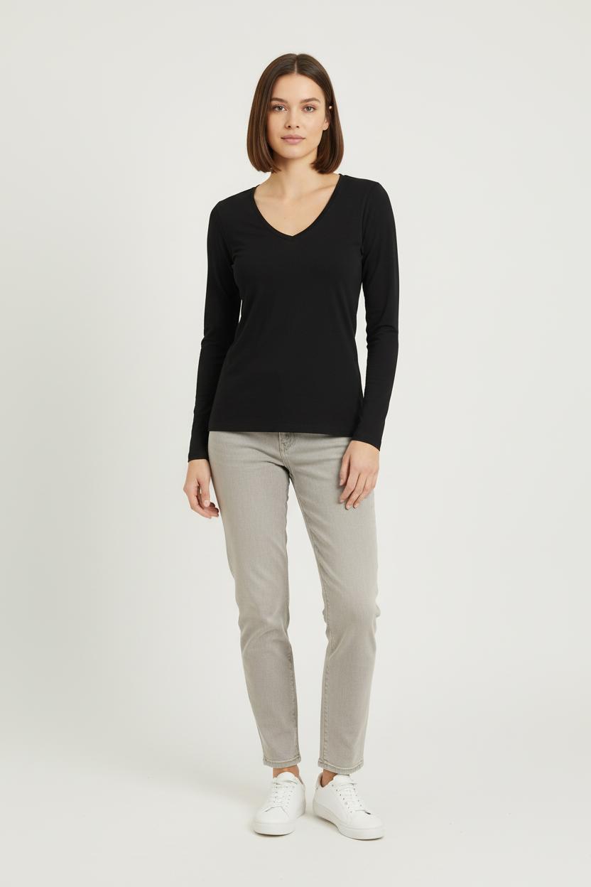 T-shirt Manches Longues Noir - Taille M/38 de la marque One Step | PARAD33556 - Vendu par Paradigme - Image 1