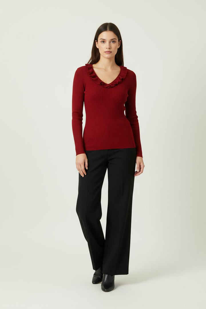 Pull Rouge - Taille S/36 de la marque Sandro | PARAD33563 - Vendu par Paradigme - Image 1