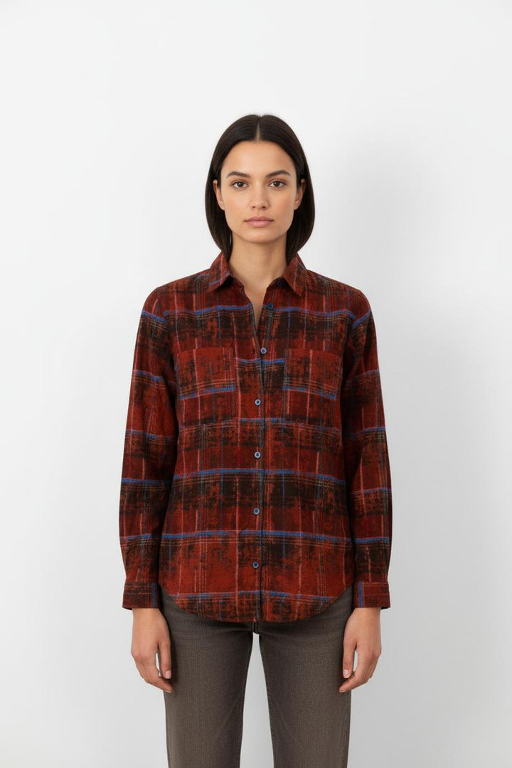 Chemise bordeaux à carreaux - Taille XS/34