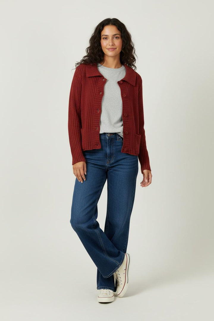 Cardigan Rouge - Taille M/38 de la marque Agnès b. | PARAD33574 - Vendu par Paradigme - Image 1