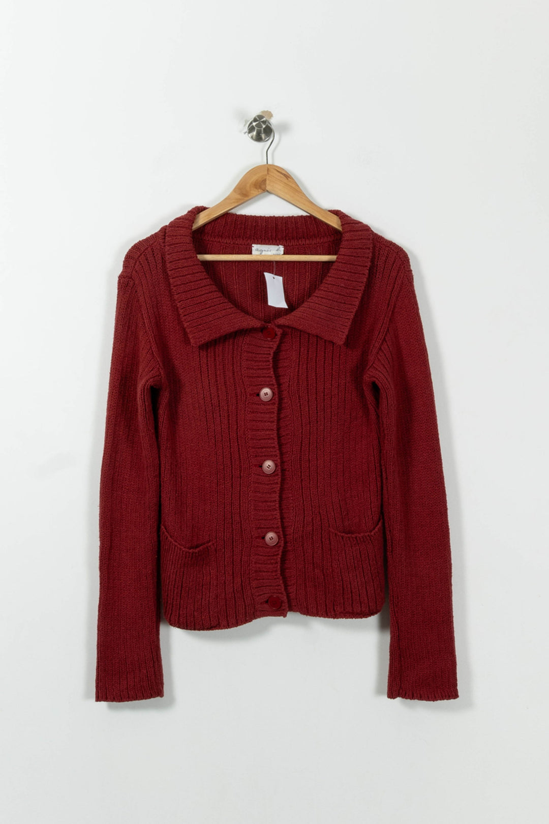 Cardigan Rouge - Taille M/38 de la marque Agnès b. | PARAD33574 - Vendu par Paradigme - Image 2