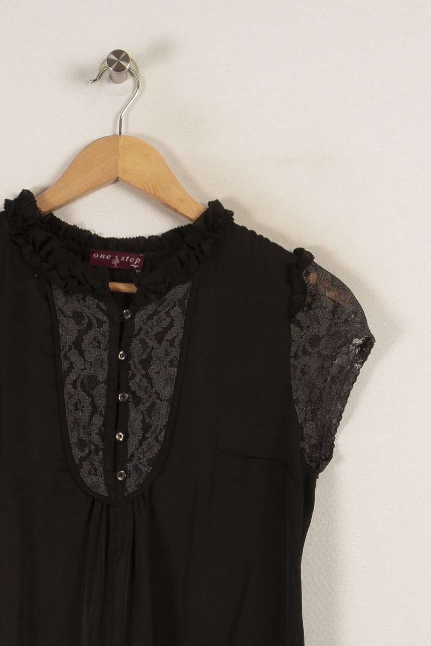 Robe noire avec détails - Taille M/38 de la marque One Step | PARAD33576 - Vendu par Paradigme - Image 1
