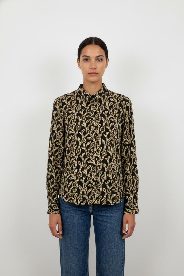 Chemise bleue à motifs - Taille M/38