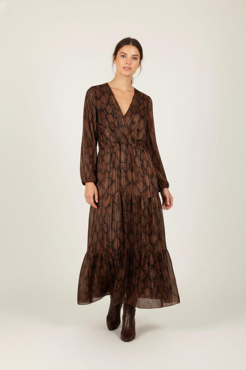 Robe longue marron - Taille S/36