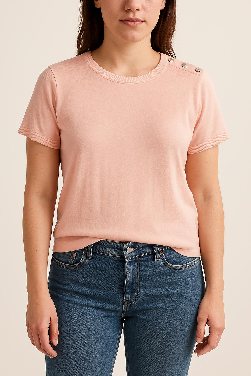 Pull Rose - Taille L/40 de la marque Tara Jarmon | PARAD33606 - Vendu par Paradigme - Image 1
