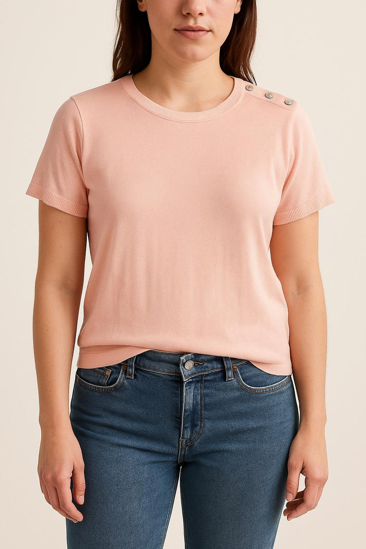 Pull Rose - Taille L/40 de la marque Tara Jarmon | PARAD33606 - Vendu par Paradigme - Image 1