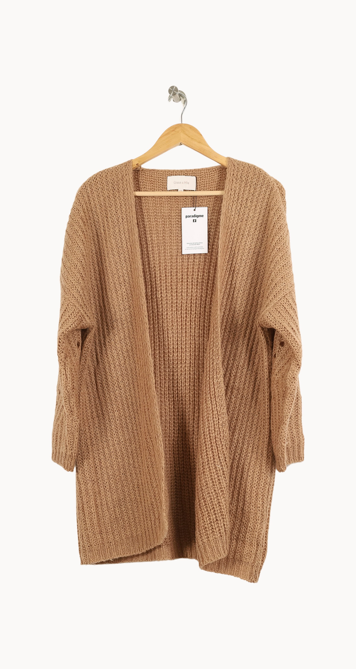 Cardigan Beige - Taille M/38 de la marque Grace & Mila | PARAD33608 - Vendu par Paradigme - Image 2