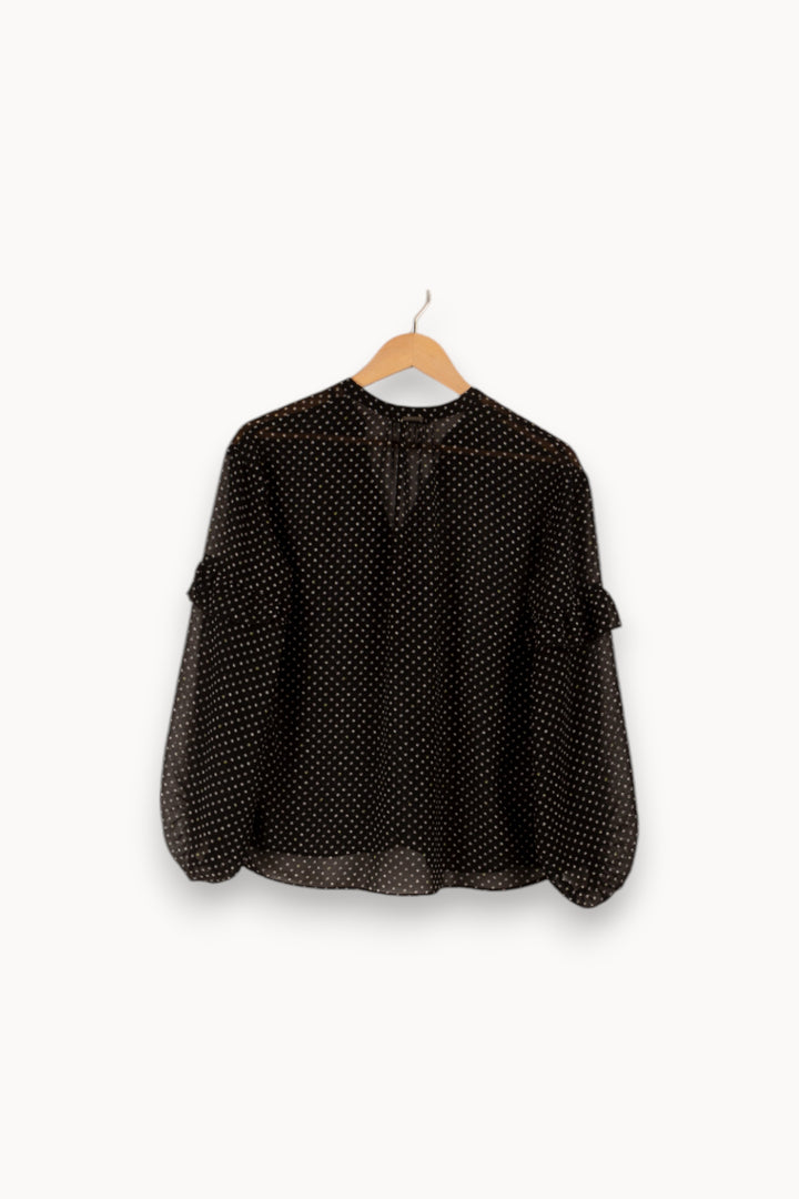 Blouse noire à pois - Taille XS/34 de la marque One Step | PARAD33633 - Vendu par Paradigme - Image 3
