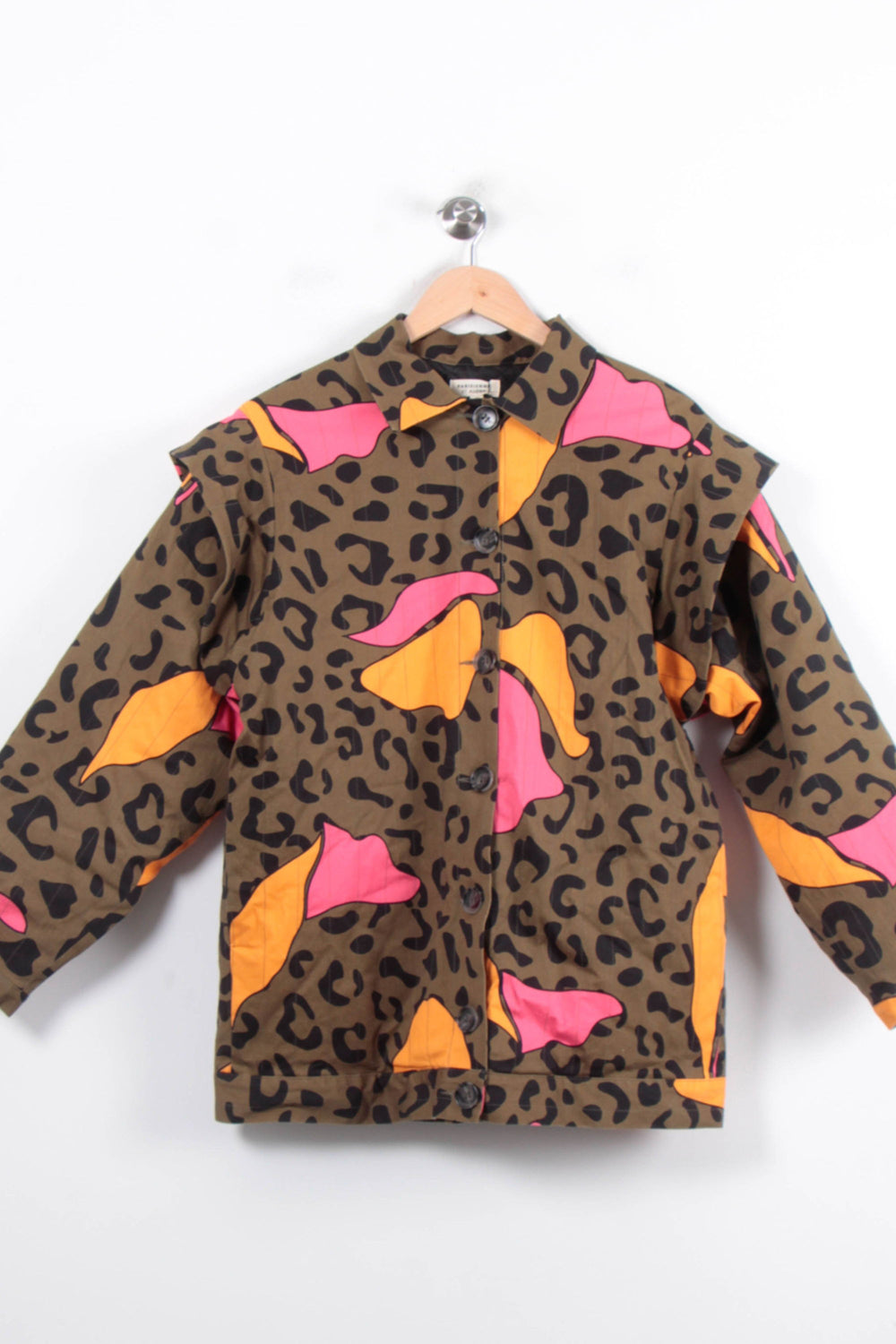 Veste Léopard Marron Orange et Rose - Taille XL/42 de la marque Parisienne et Alors | PARAD33648 - Vendu par Paradigme - Image 2