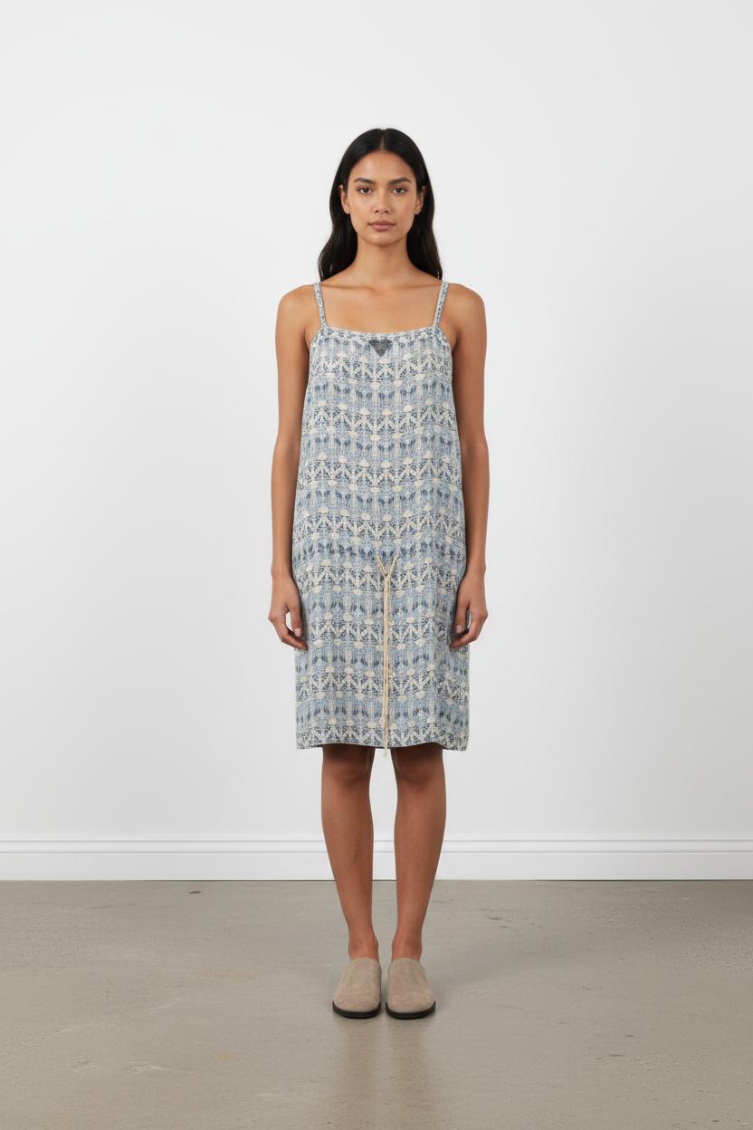 Robe bleue à motifs - Taille S/36