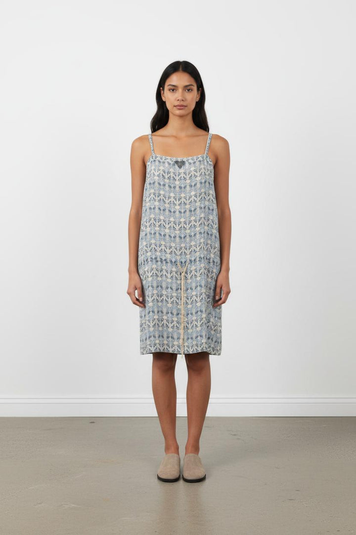 Robe bleue à motifs - Taille S/36