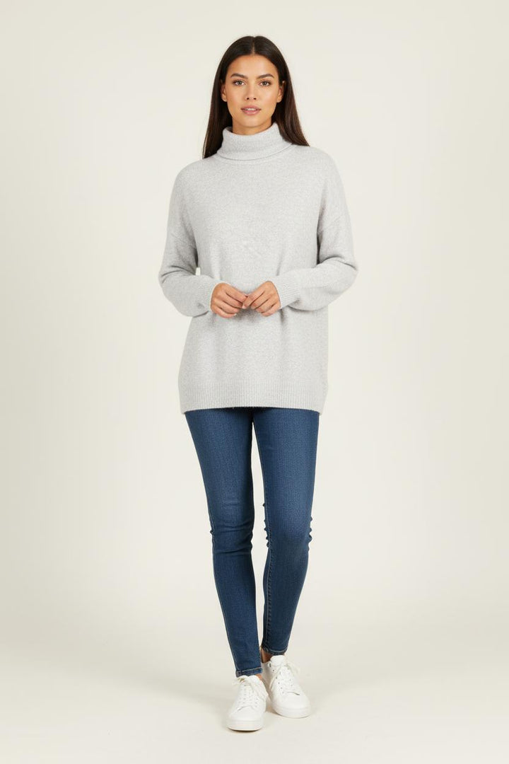 Pull Col Cheminée Gris - Taille L/40 de la marque American Vintage | PARAD33654 - Vendu par Paradigme - Image 1