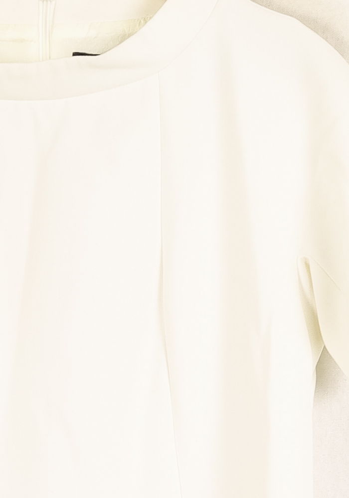 Robe Droite Blanche - Taille L/40 de la marque Tara Jarmon | PARAD33665 - Vendu par Paradigme - Image 3