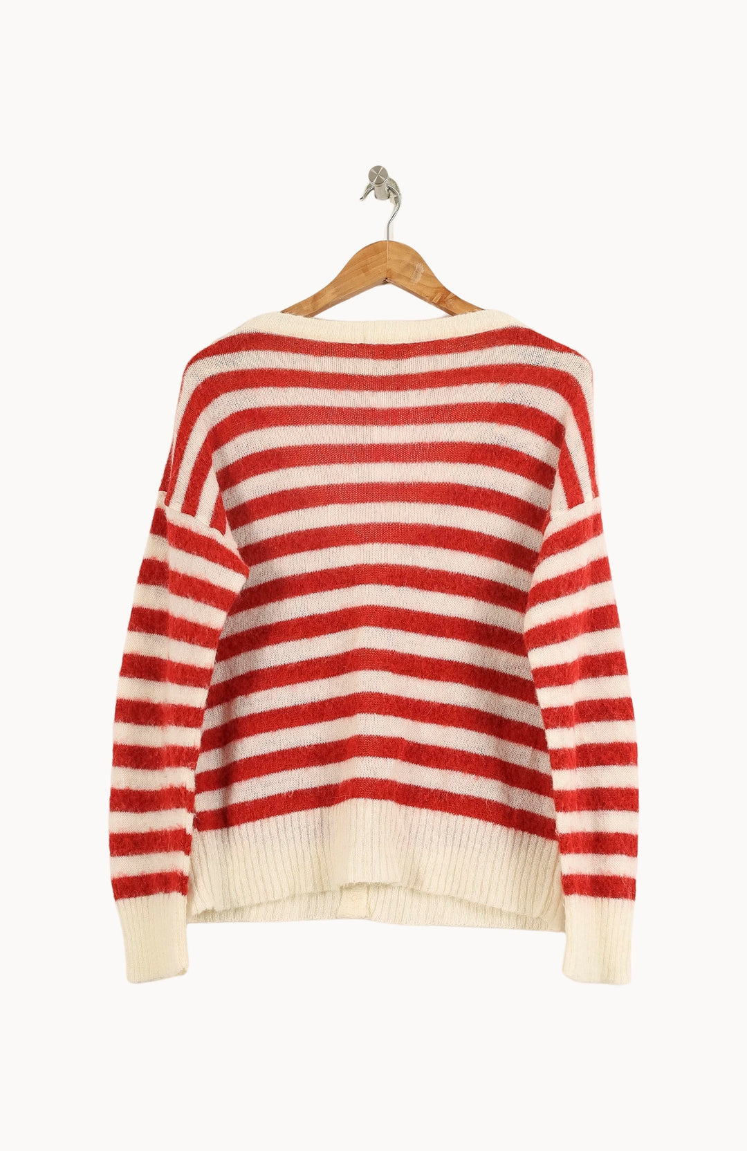 Cardigan Rouge et Blanc - Taille L/40 de la marque Parisienne et Alors | PARAD33679 - Vendu par Paradigme - Image 4
