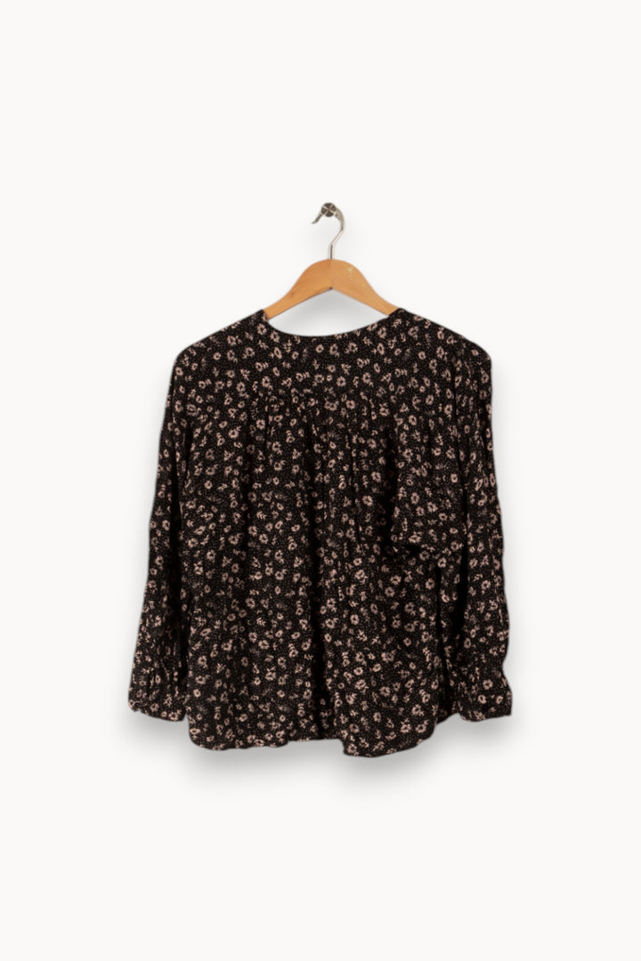 Blouse noire à motifs - Taille S/36 de la marque Des petits hauts | PARAD33680 - Vendu par Paradigme - Image 3