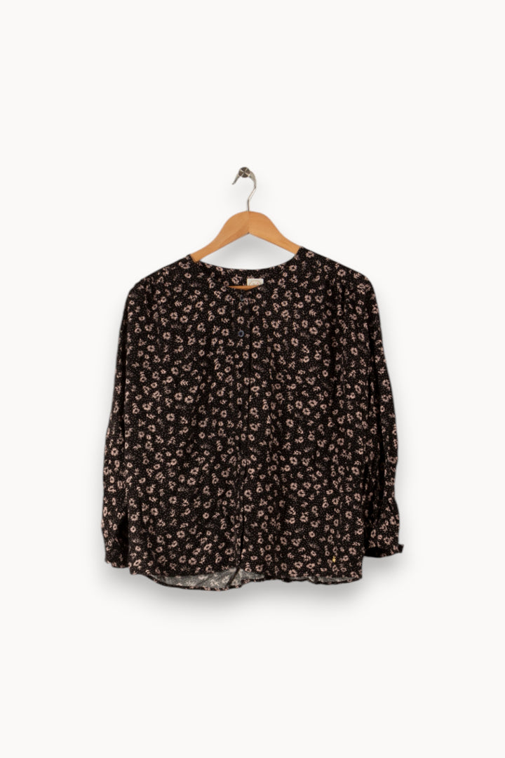 Blouse noire à motifs - Taille S/36 de la marque Des petits hauts | PARAD33680 - Vendu par Paradigme - Image 1