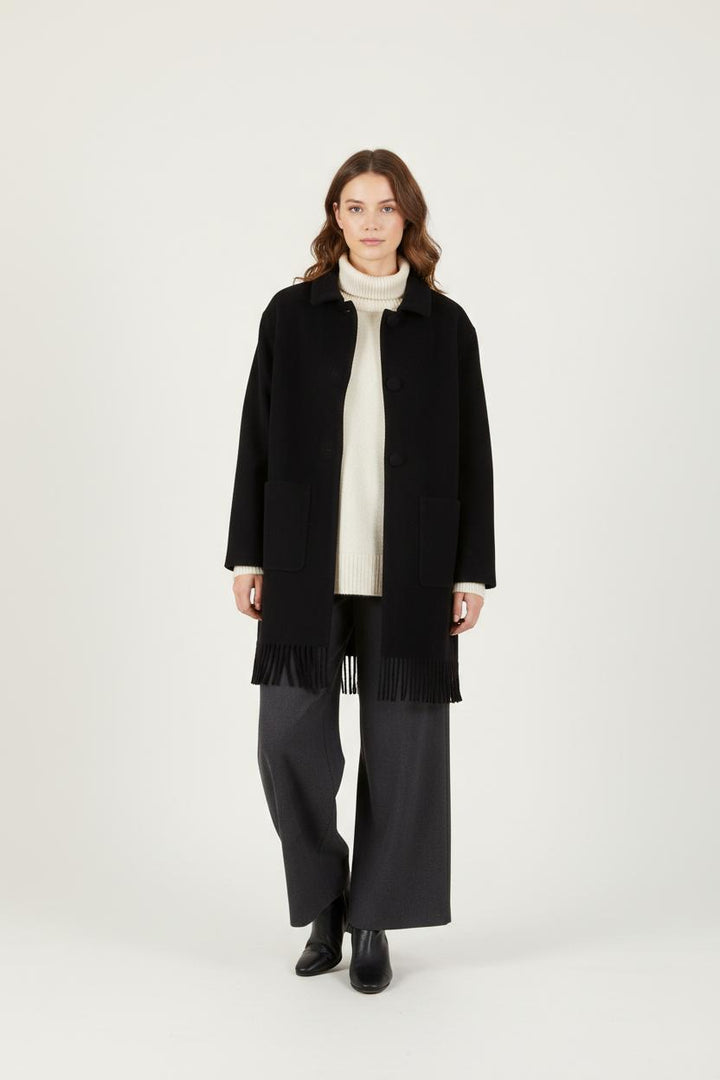 Manteau Noir - Taille L/40 de la marque Claudie Pierlot | PARAD33685 - Vendu par Paradigme - Image 1