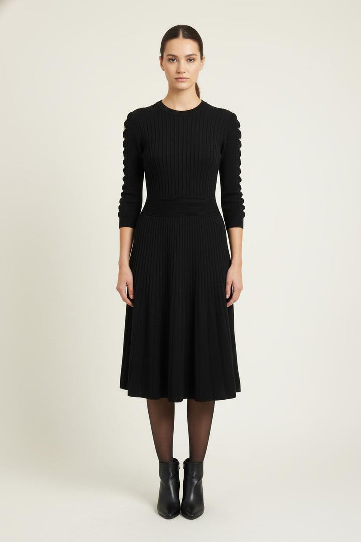 Robe Midi Noire - Taille M/38 de la marque The Kooples | PARAD33686 - Vendu par Paradigme - Image 1
