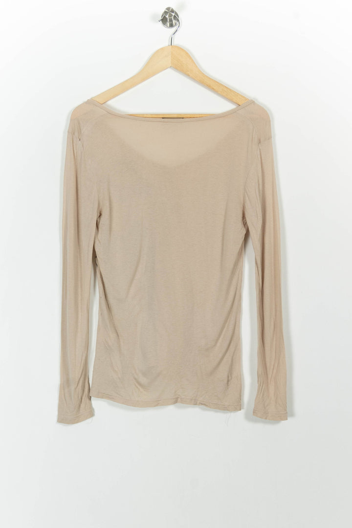 T-shirt Manches Longues Beige - Taille L/40 de la marque Caroll | PARAD33690 - Vendu par Paradigme - Image 4