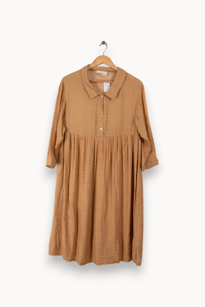 Robe longue beige à motifs - Taille M/38 de la marque American Vintage | PARAD33706 - Vendu par Paradigme - Image 1