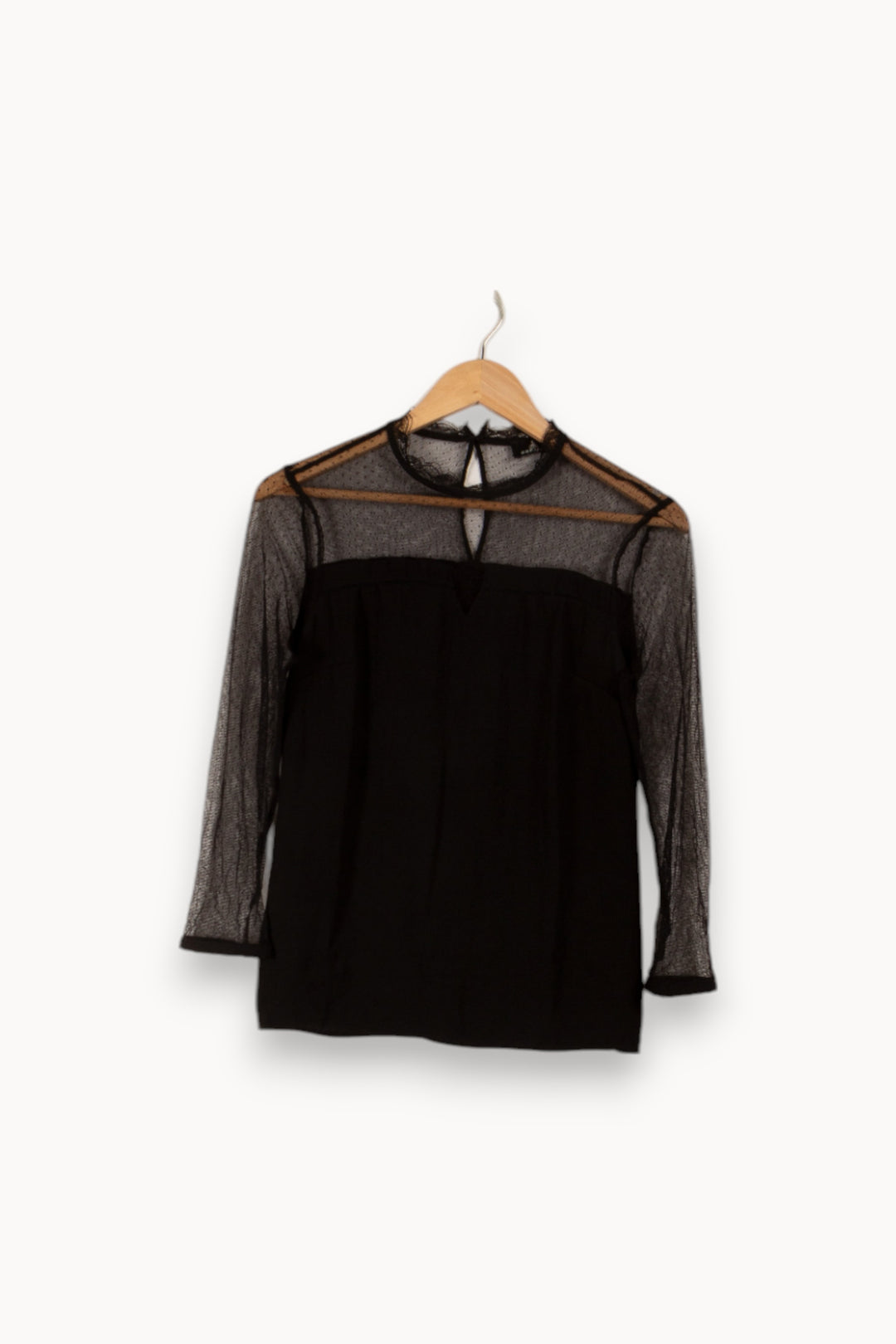 Blouse noire avec transparence - Taille S/36 de la marque One Step | PARAD33717 - Vendu par Paradigme - Image 1