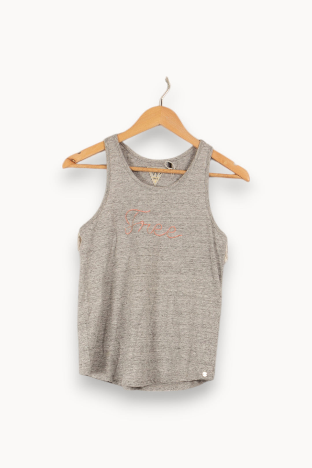 Débardeur gris à froufrous - Taille S/36 de la marque IKKS | PARAD33720 - Vendu par Paradigme - Image 1