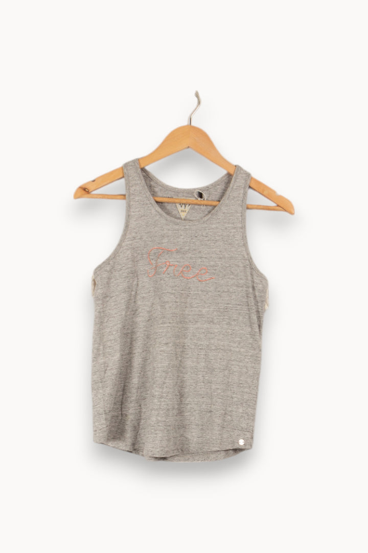 Débardeur gris à froufrous - Taille S/36 de la marque IKKS | PARAD33720 - Vendu par Paradigme - Image 1
