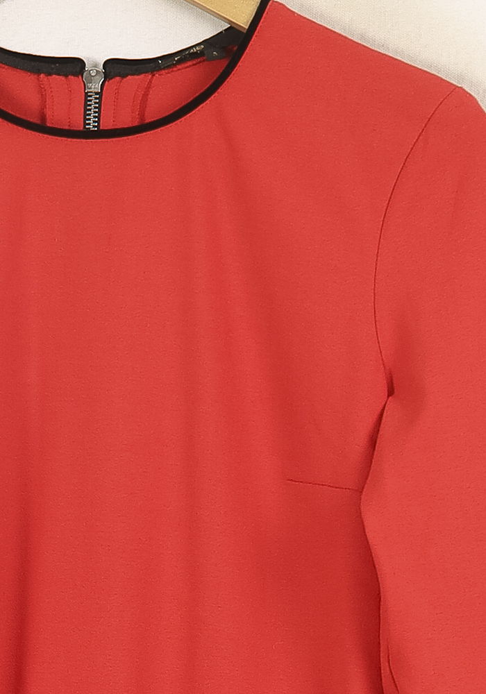 Robe Midi Rouge - Taille L/40 de la marque Maje | PARAD33722 - Vendu par Paradigme - Image 3