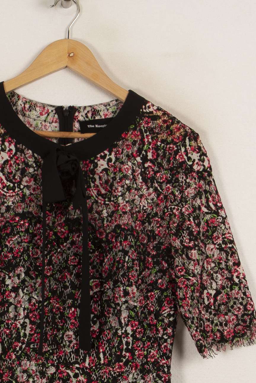 Robe rose à motifs - Taille L/40 de la marque The Kooples | PARAD33731 - Vendu par Paradigme - Image 2