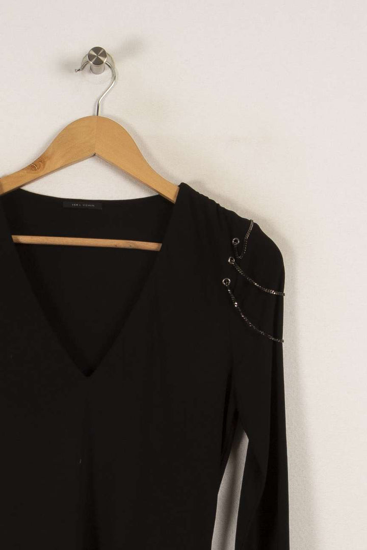Top noir avec détails - Taille S/36 de la marque IKKS | PARAD33736 - Vendu par Paradigme - Image 2