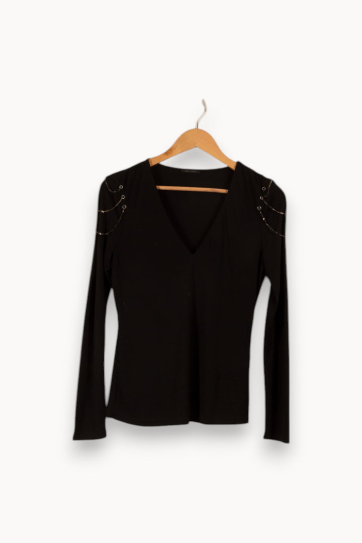 Top noir avec détails - Taille S/36 de la marque IKKS | PARAD33736 - Vendu par Paradigme - Image 1