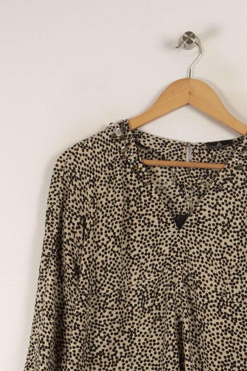 Blouse beige à pois - Taille S/36 de la marque One Step | PARAD33766 - Vendu par Paradigme - Image 2