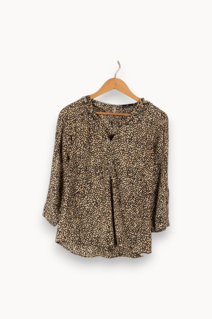 Blouse beige à pois - Taille S/36 de la marque One Step | PARAD33766 - Vendu par Paradigme - Image 1