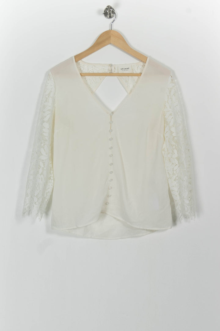 Blouse Blanche - Taille M/38 de la marque Sézane | PARAD33779 - Vendu par Paradigme - Image 2