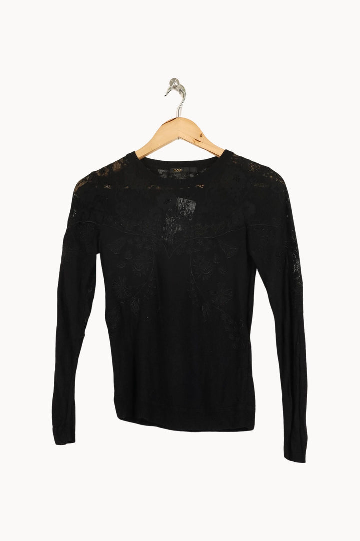 Pull Noir - Taille S/36 de la marque Maje | PARAD33789 - Vendu par Paradigme - Image 2