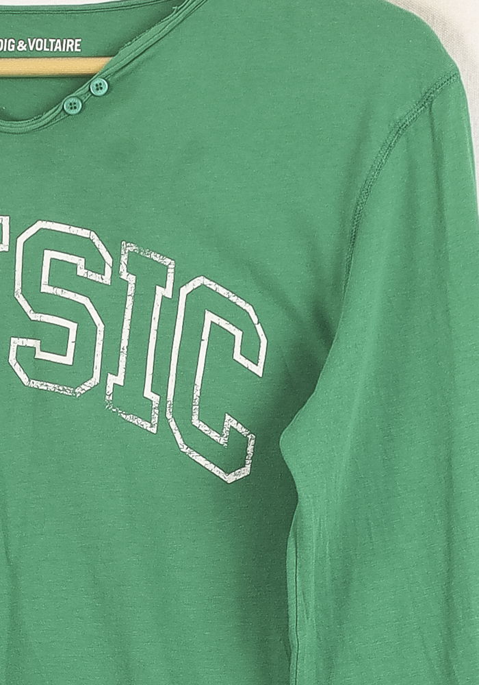 Tee-shirt Manches Longues Vert - Taille M/38 de la marque Zadig&Voltaire | PARAD33796 - Vendu par Paradigme - Image 3