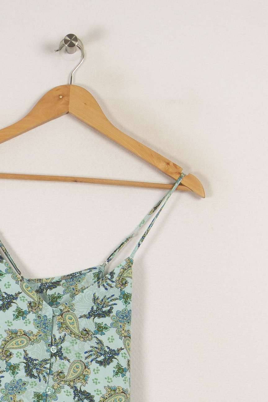 Top bleu à motifs - Taille XS/34 de la marque IKKS | PARAD33799 - Vendu par Paradigme - Image 2