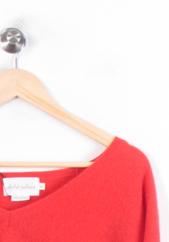 Poncho Rouge - Taille M/38 de la marque Absolut Cashmere | PARAD33804 - Vendu par Paradigme - Image 3