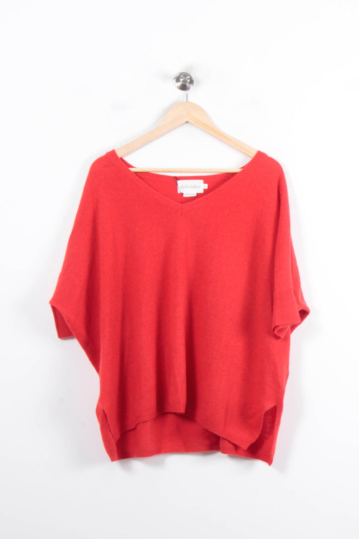 Poncho Rouge - Taille M/38 de la marque Absolut Cashmere | PARAD33804 - Vendu par Paradigme - Image 2