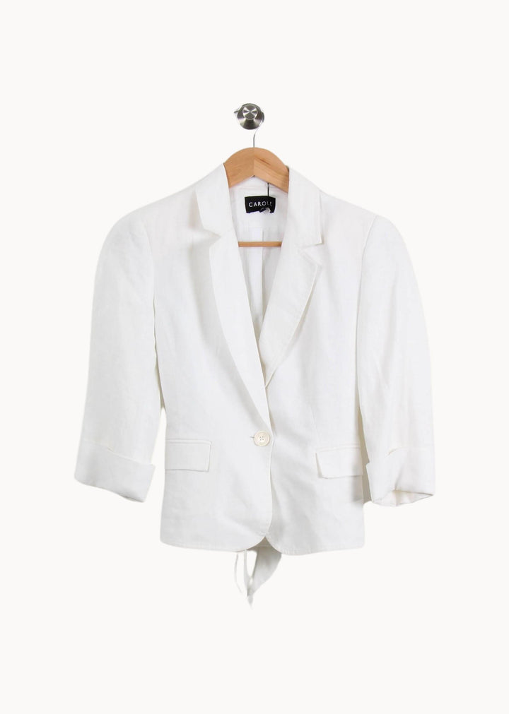 Blazer Blanc - Taille S/36 de la marque Caroll | PARAD33812 - Vendu par Paradigme - Image 2