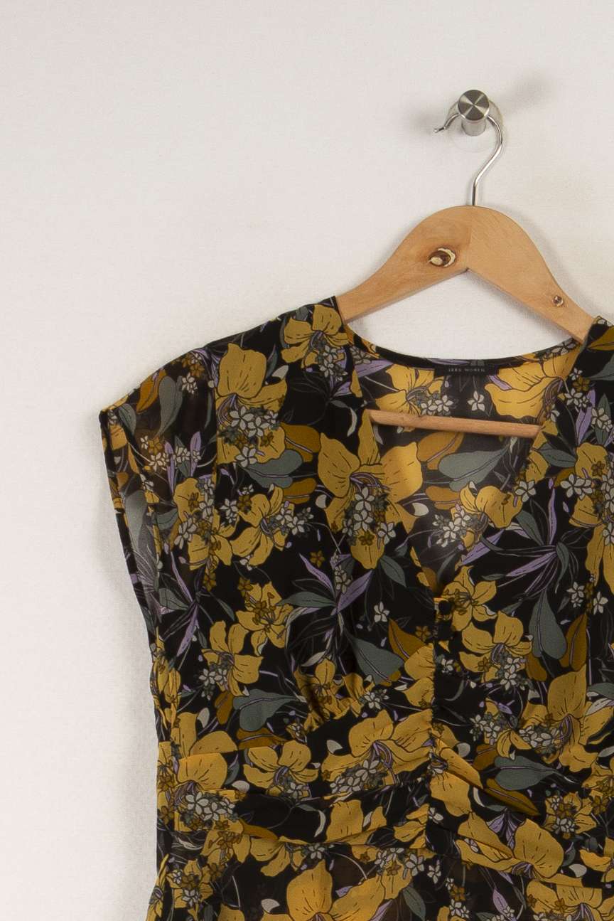 Blouse jaune à motifs - Taille S/36 de la marque IKKS | PARAD33825 - Vendu par Paradigme - Image 2