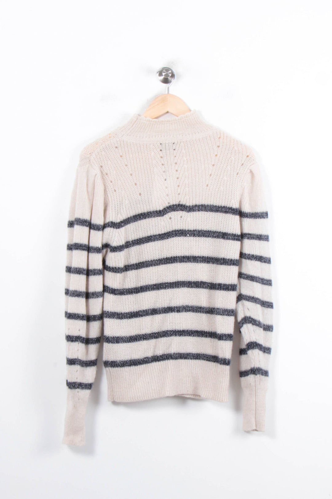 Pull Rayé Écru et Noir - Taille S/36 de la marque Bérénice | PARAD33832 - Vendu par Paradigme - Image 4
