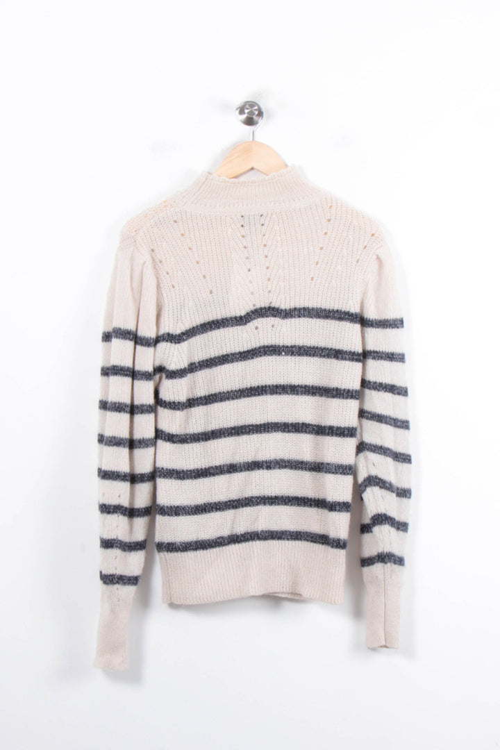 Pull Rayé Écru et Noir - Taille S/36 de la marque Bérénice | PARAD33832 - Vendu par Paradigme - Image 4
