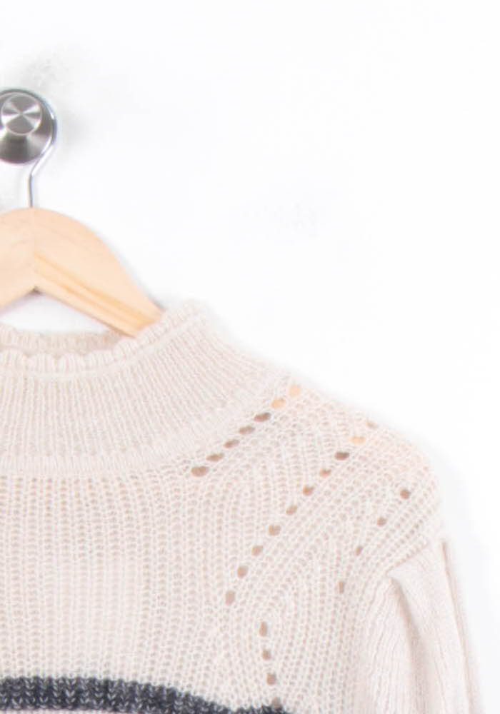 Pull Rayé Écru et Noir - Taille S/36 de la marque Bérénice | PARAD33832 - Vendu par Paradigme - Image 3