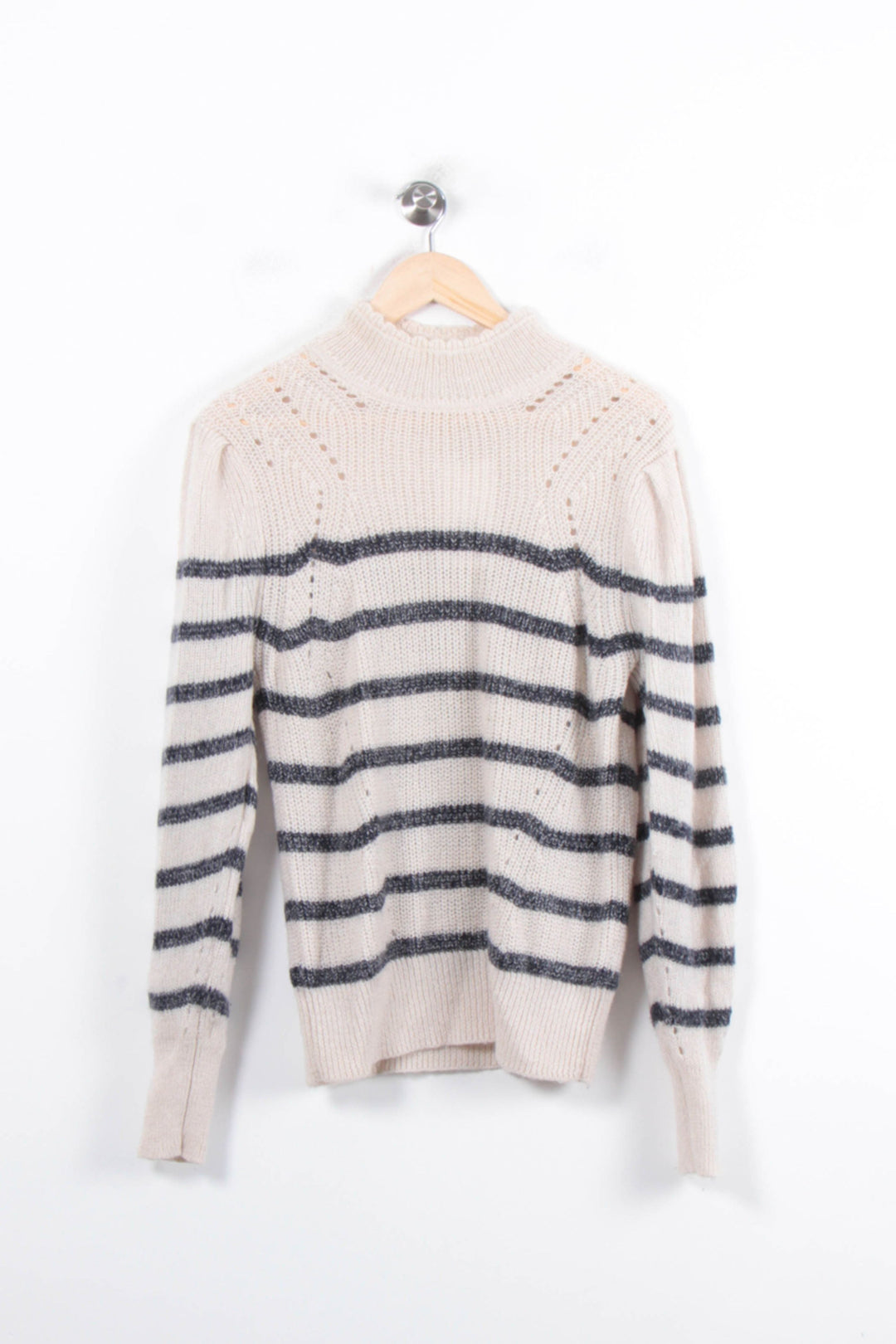 Pull Rayé Écru et Noir - Taille S/36 de la marque Bérénice | PARAD33832 - Vendu par Paradigme - Image 2